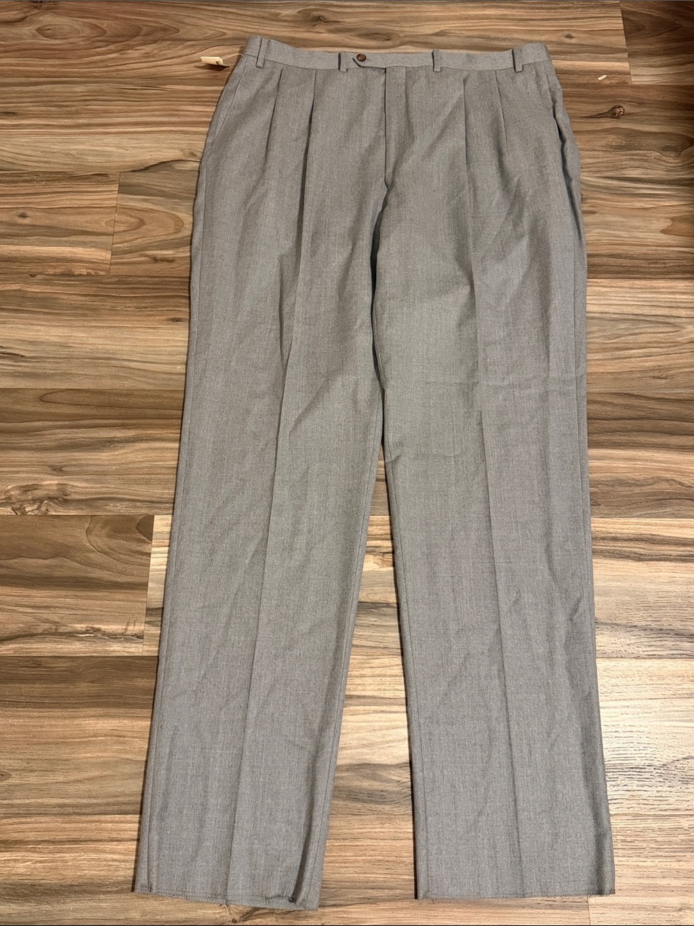 Ralph Lauren Chaps Vtg. 43L Unhemmed Gray Wool Dress Pants Trousers NWT